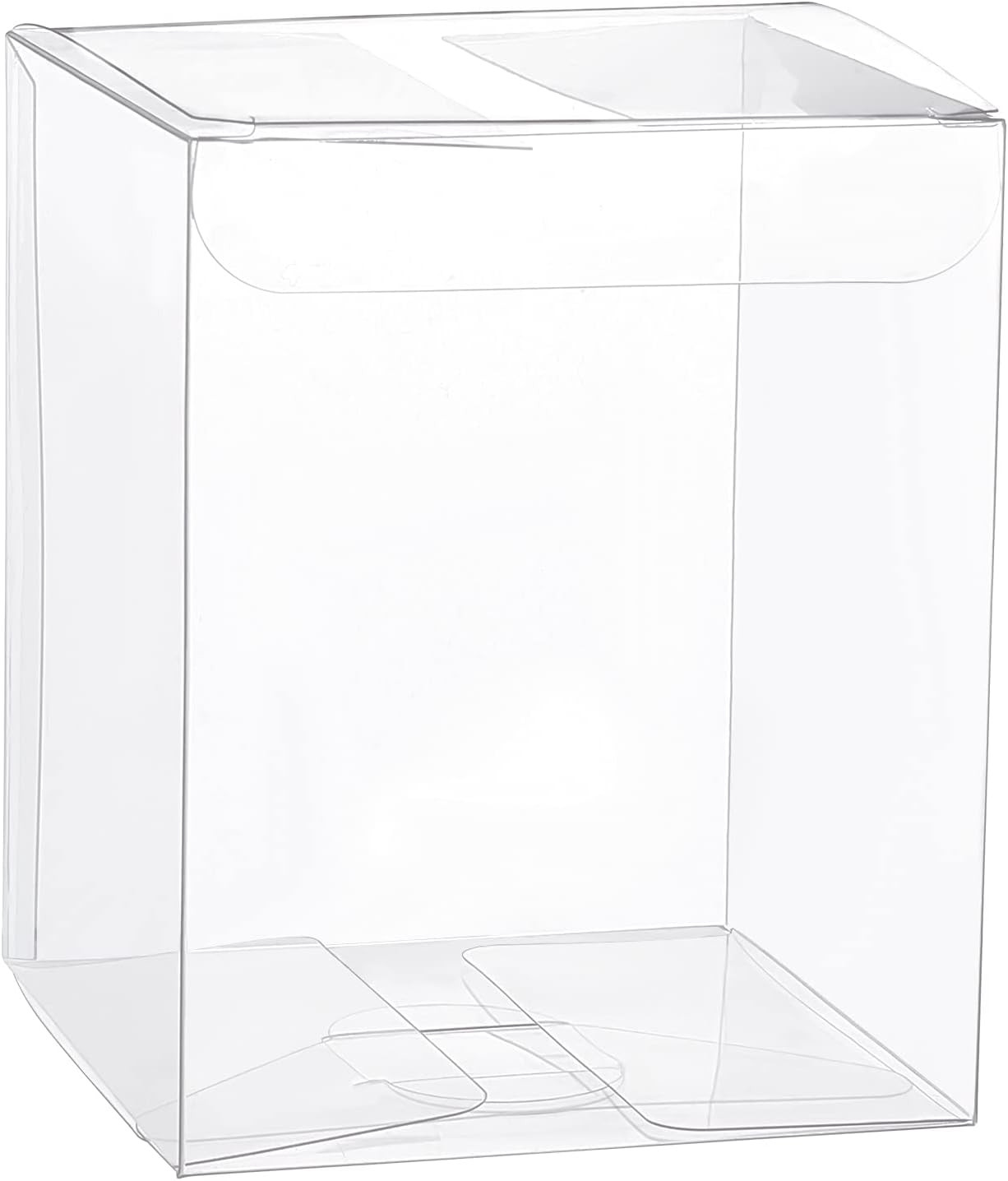 12PCS 3x3x4 Clear PVC Box Retangle Plastic Gift Box with Film in the Surface for gallery