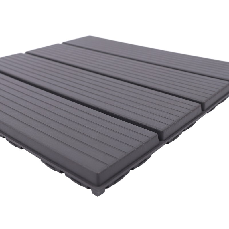 Plastic Composite Patio Deck Tiles 12”x12” Interlocking Decking Tiles gallery
