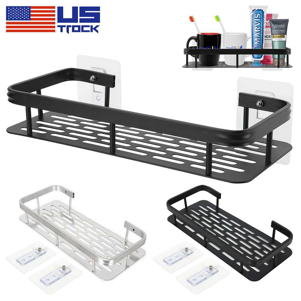 Wall Mount Bathroom Shower Caddy Shelf Rack Storage Basket for Shampoo Soap USA gallery