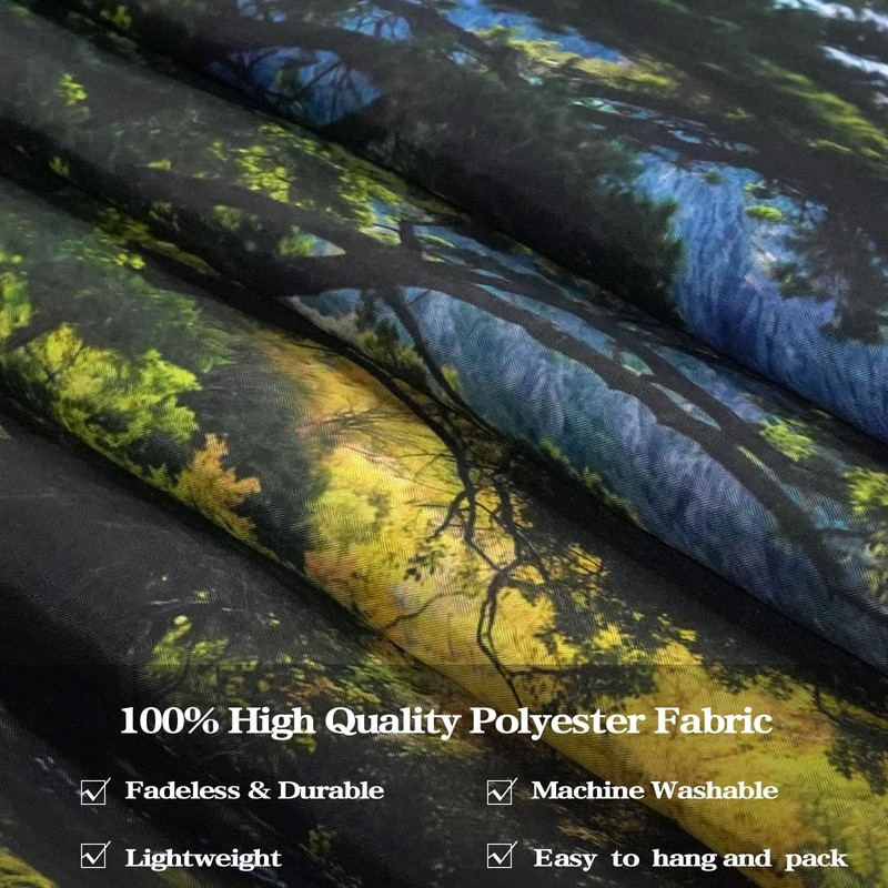 Forest Tapestry, Mountain Pine Trees, River Landscape, Wall Hanging, Multicolor gallery