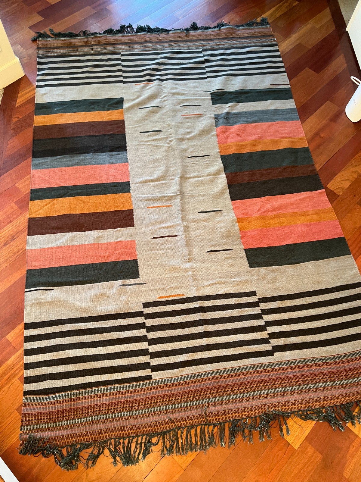 CB2 Crate & Barrel Gradient Grey Wool Rug 6'x9' gallery