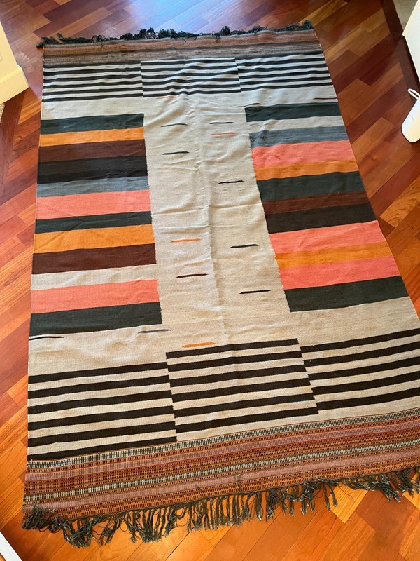 CB2 Crate & Barrel Gradient Grey Wool Rug 6'x9' gallery