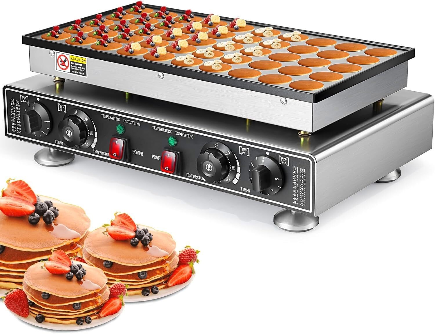 Electric 50PCS Mini Dutch Pancake Baker Commercial Nonstick Waffle Maker Machine gallery