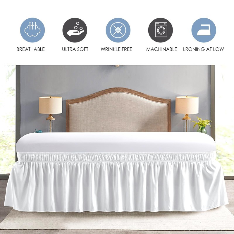 Full Bed Skirt, Elastic Wrap Around Bed Skirt Full Bed, Easy Fit with 18-Inch... gallery