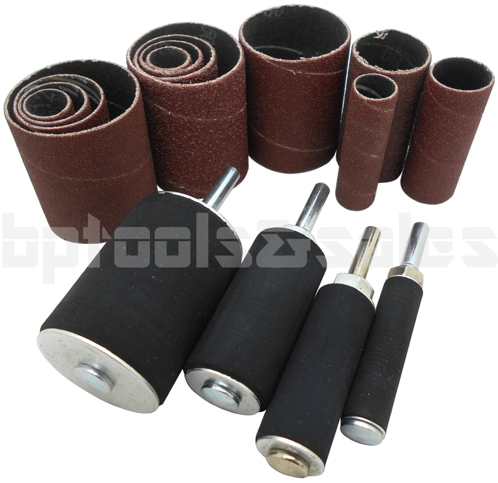 16pc 2" LONG SANDING DRUM & SLEEVES SET KIT FITS DRILL PRESS SPINDLE SANDER gallery