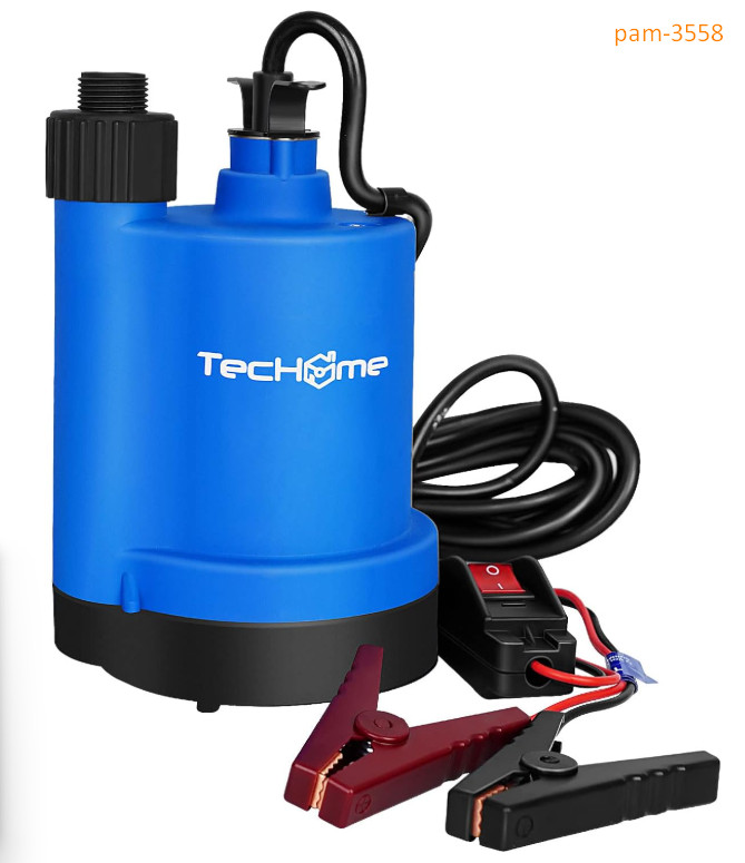 12V 1500GPH Submersible Water Transfer Pump with 20ft Power Cord gallery