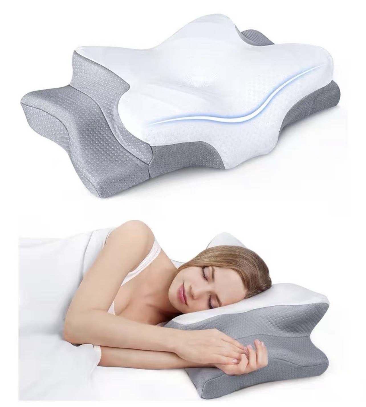 Ultra Pain Relief Cooling Memory Foam Cozy Pillow for Neck Support gallery