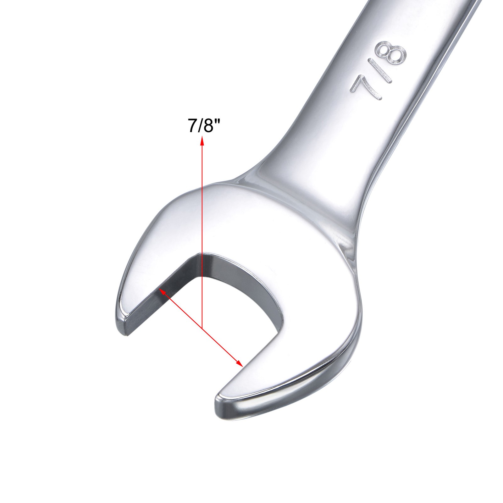 7/8" Ratcheting Combination Wrench for Repair Spanner Tool SAE 72 Teeth 12 Point gallery