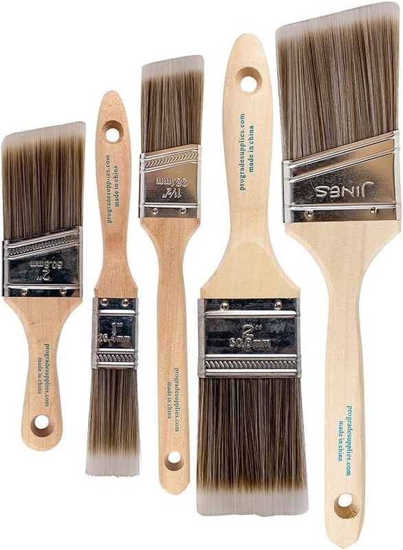 Pro Grade, Paint Brushes, 5-Piece, Brush Set: Flat 5pk Soft, Multicolor gallery