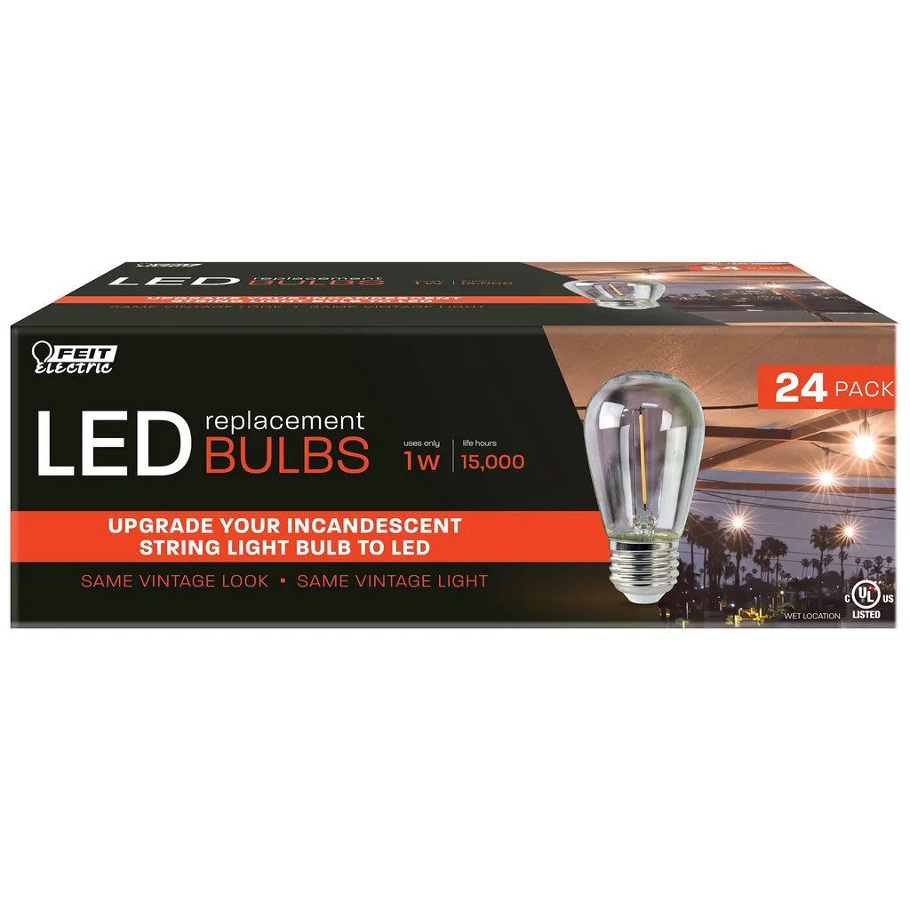 Feit LED Replacement String Light Bulbs, 24-pack - Free Shipping. gallery