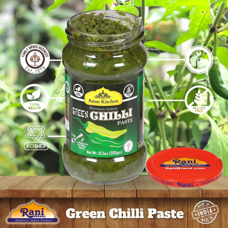 Asian Kitchen Green Chilli Cooking Paste 10.58oz (300g) Glass Jar gallery