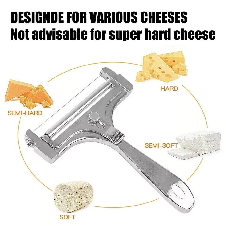 Cooking Hard Cheese Slicer Adjustable Stainless Steel Wire Cutter Kitchen Tool gallery