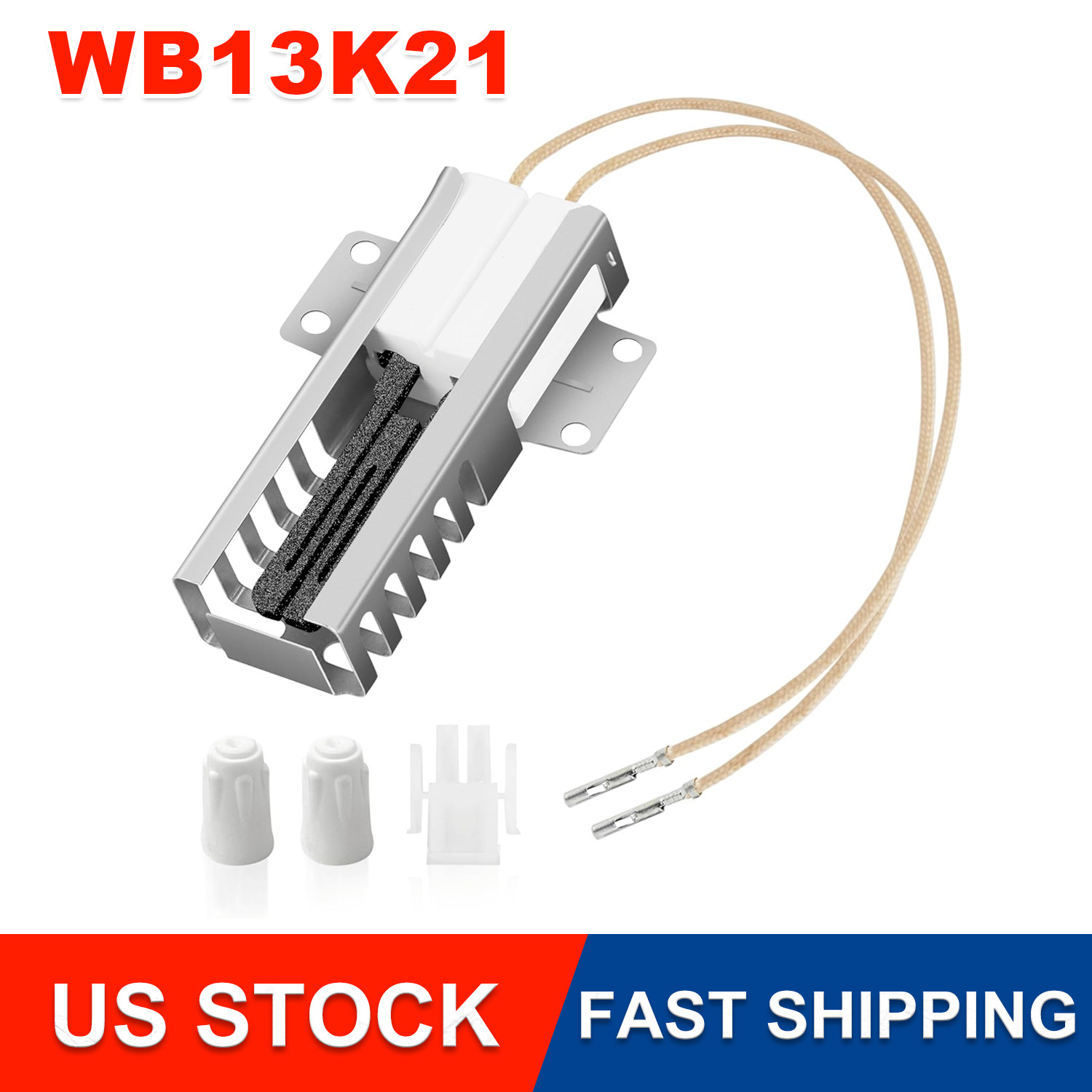 WB13K21 Flat Igniter Replacement For GE Oven Range NEW gallery