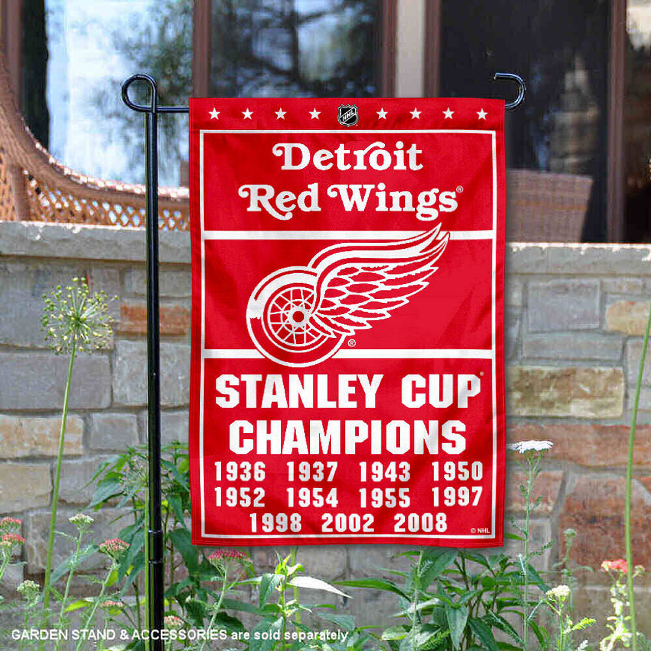 Detroit Red Wings 11 Time Stanley Cup Champions Flag Graden Flag gallery