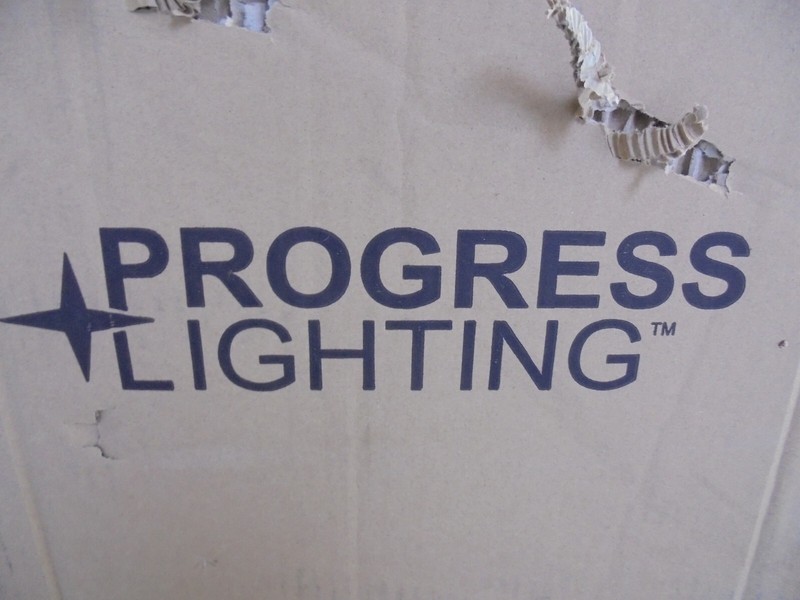 Progress Light Laird Collection 41-5/8 in. 5-Light Brushed Nickel Etched Glass gallery