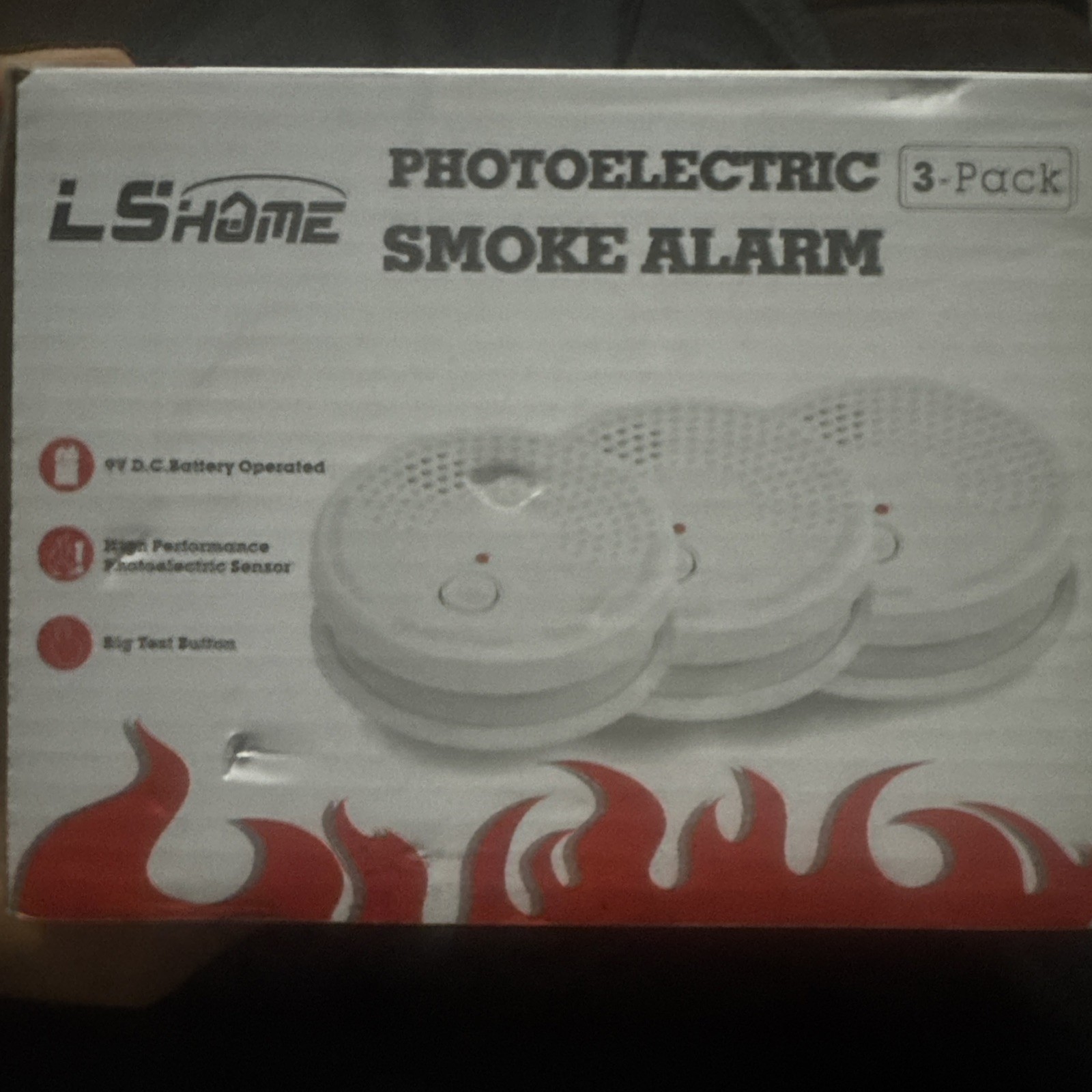 NEW 9-Volt Battery Operated Smoke Detector with Photoelectric Sensor Item 3PACK gallery