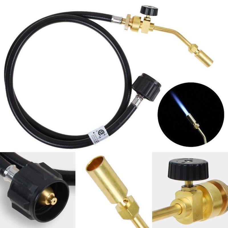 Propane Gas Tank Start Torch & Hose Adapter Brazing Soldering Welding Head gallery