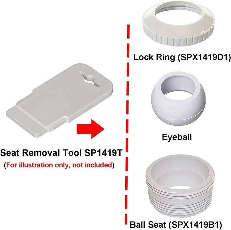 5 pack Pool Spa Hydrostream Return Jet Fitting 3/8" Opening Fits Hayward SP1419B gallery