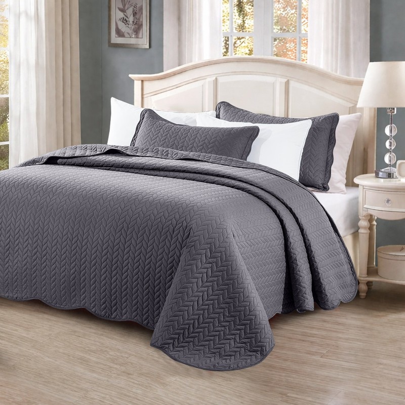 Luxury Cooling Bedspread Set Lightweight Quilted Coverlet Premium Quality King gallery