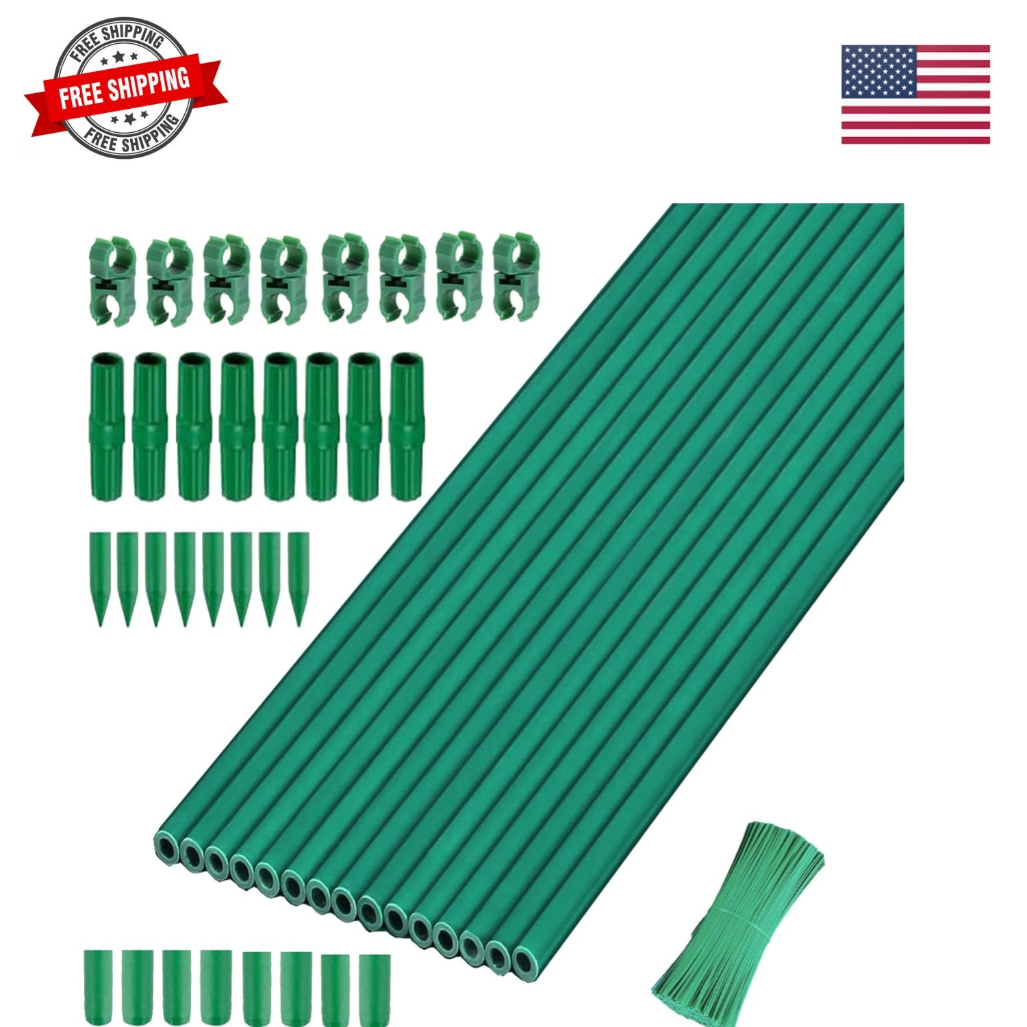 Garden Stakes 13.7 Inch, DIY 4ft 5ft 6ft 7ft 8ft 15Set Tomato Stakes Plastic ... gallery