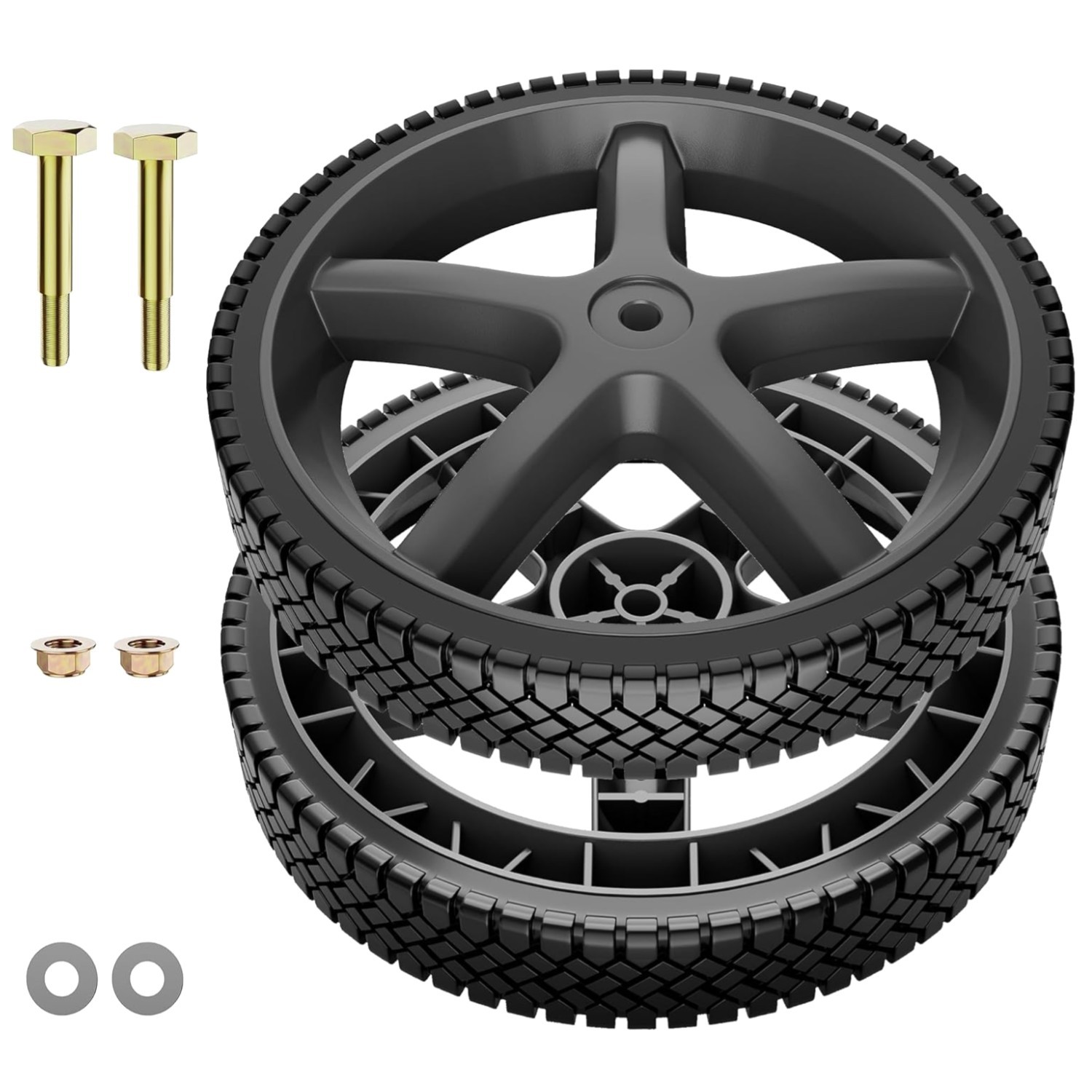 Durable 12" Anti-Slip Pressure Washer Wheels - Fit for Ryobi, Homelite, BlackMax gallery