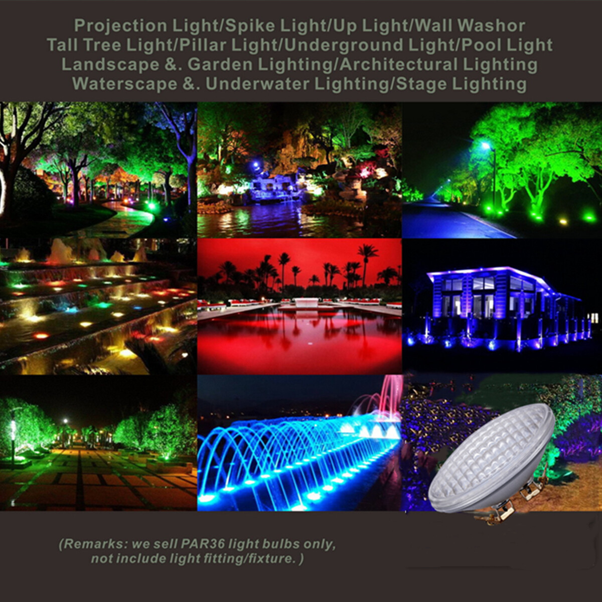 2 Pack Red LED Spot Light bulb PAR36 12V 12W G53 Waterproof Narrow beam 1080lm gallery