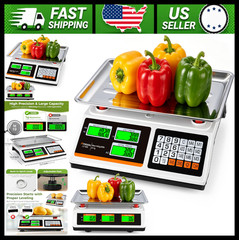 Price Computing Kitchen Scale Dual-Sided Display 88lb Rechargeable