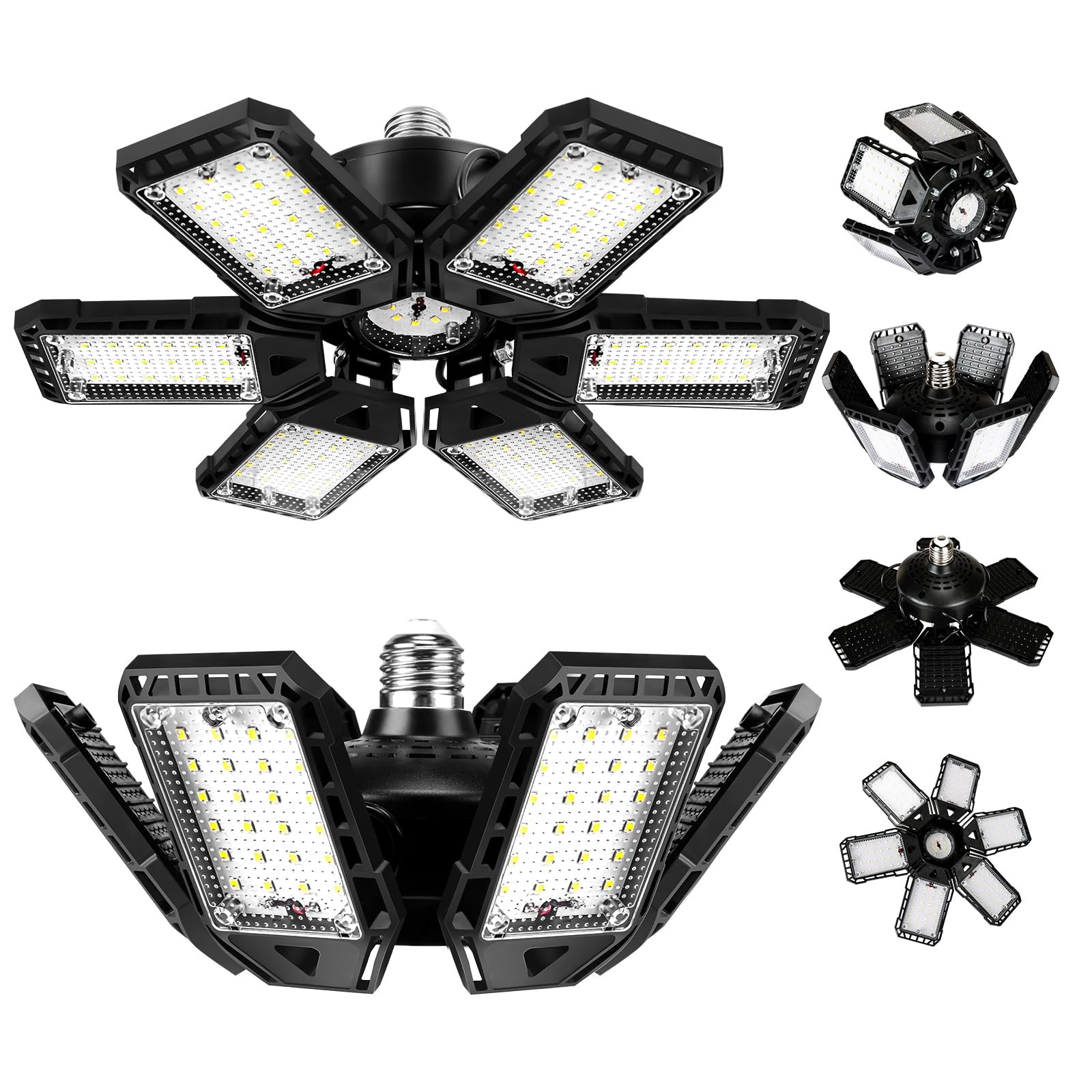 LED Garage Lights Bulb 2 Pack 180W 18000LM 6500K Led Shop Light with 6 Plus 1... gallery