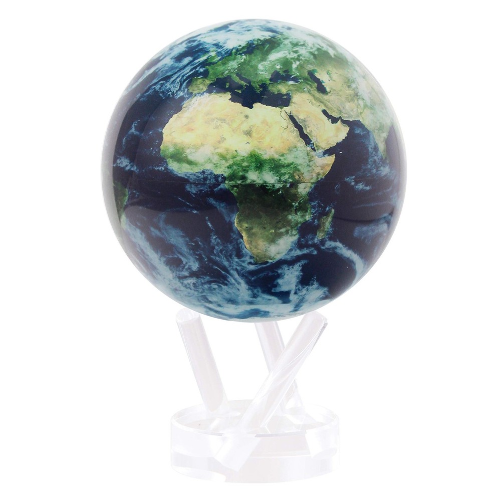 MOVA Globe Earth with Clouds – 4.5” Self-Rotating Globe Powered by Light |