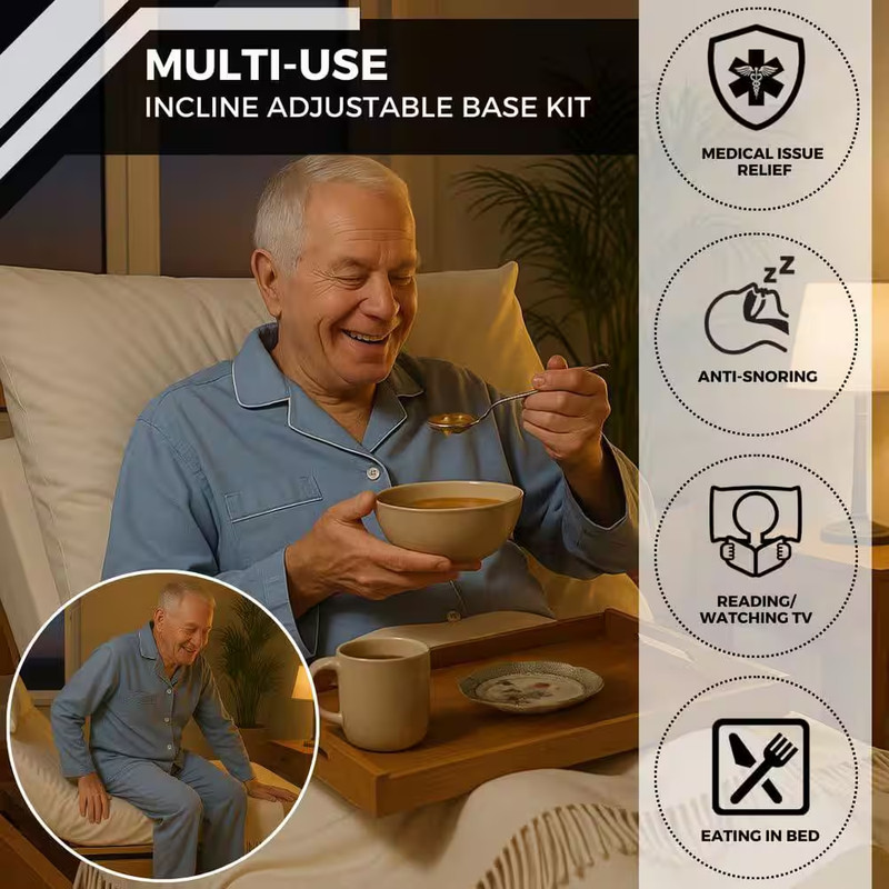 Adjustable Base Kit with Wireless Remote, King Size-Lightweight Power Bed Kit, U gallery