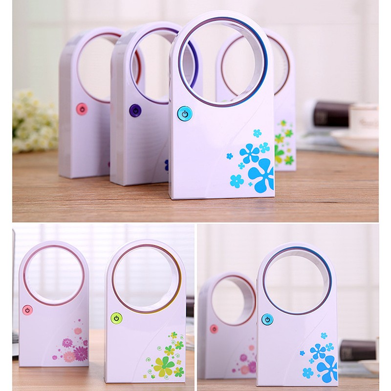 Mini Portable Bladeless USB Desktop Handheld Air Conditioner Cooler Cooling Fan gallery