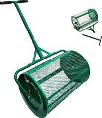 24 Inch Compost Spreader Roller for Peat Moss, Top Soil, Sand, Manure & Mulch