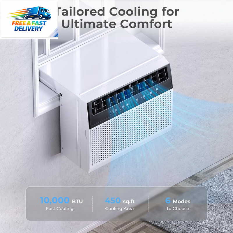 U-Shaped Window Air Conditioner,Window AC Unit Cools up to 450 Sq.Ft,Saddle Air gallery