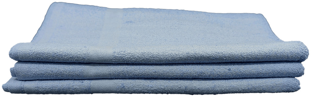 2 Piece - Hotel & Spa Pool Beach Towels 100% Ring Spun Cotton Solid Blue