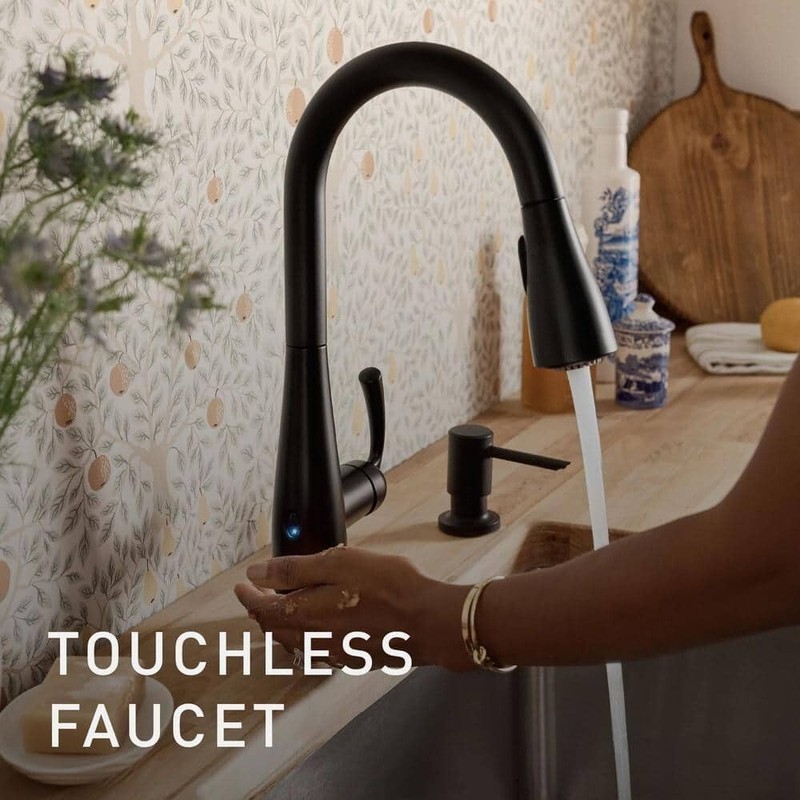 Essie Touchless MotionSense Pull-Down Sprayer Faucet in S. R. Stainless by MOEN gallery
