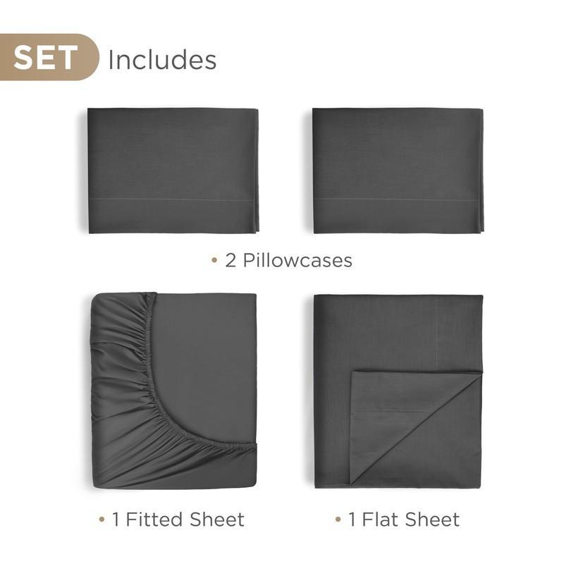 4-Piece Queen Sheet Set – 100% Supima Cotton Sheets – Super Soft – American-G... gallery