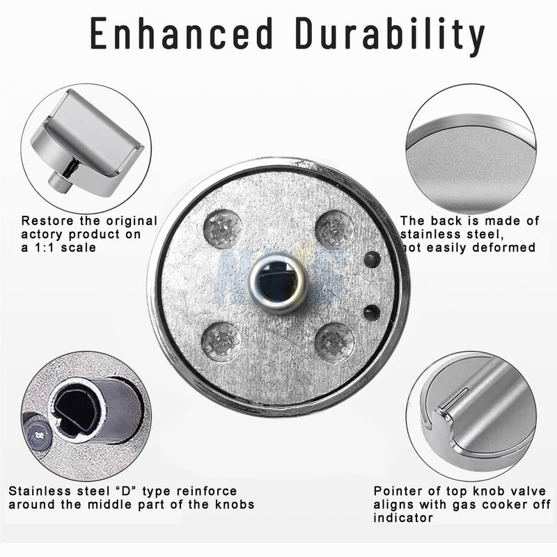 2X W10594481 Gas Range Stove Knobs Replaces fit Whirlpool Range WCG97US0DS00 gallery