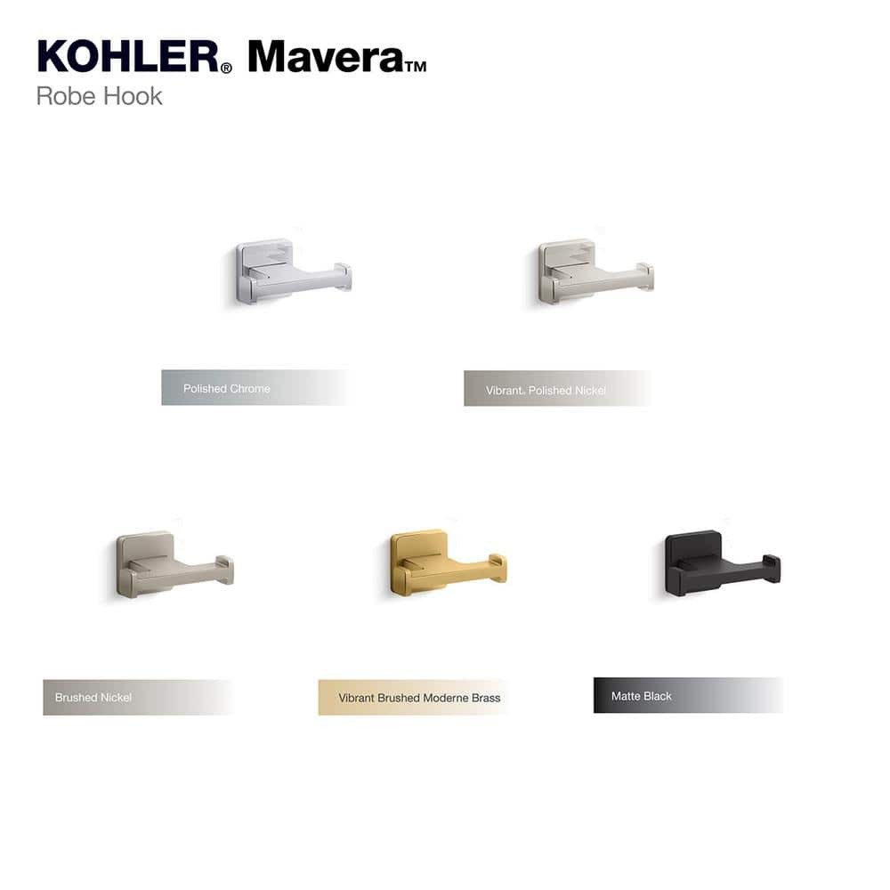 KOHLER Mavera Wall Mounted Knob Robe Hook in Vibrant Polished Nickel gallery