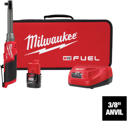 Milwaukee 2569-21 M12 FUEL 3/8" Extended Reach High Speed Ratchet Kit gallery