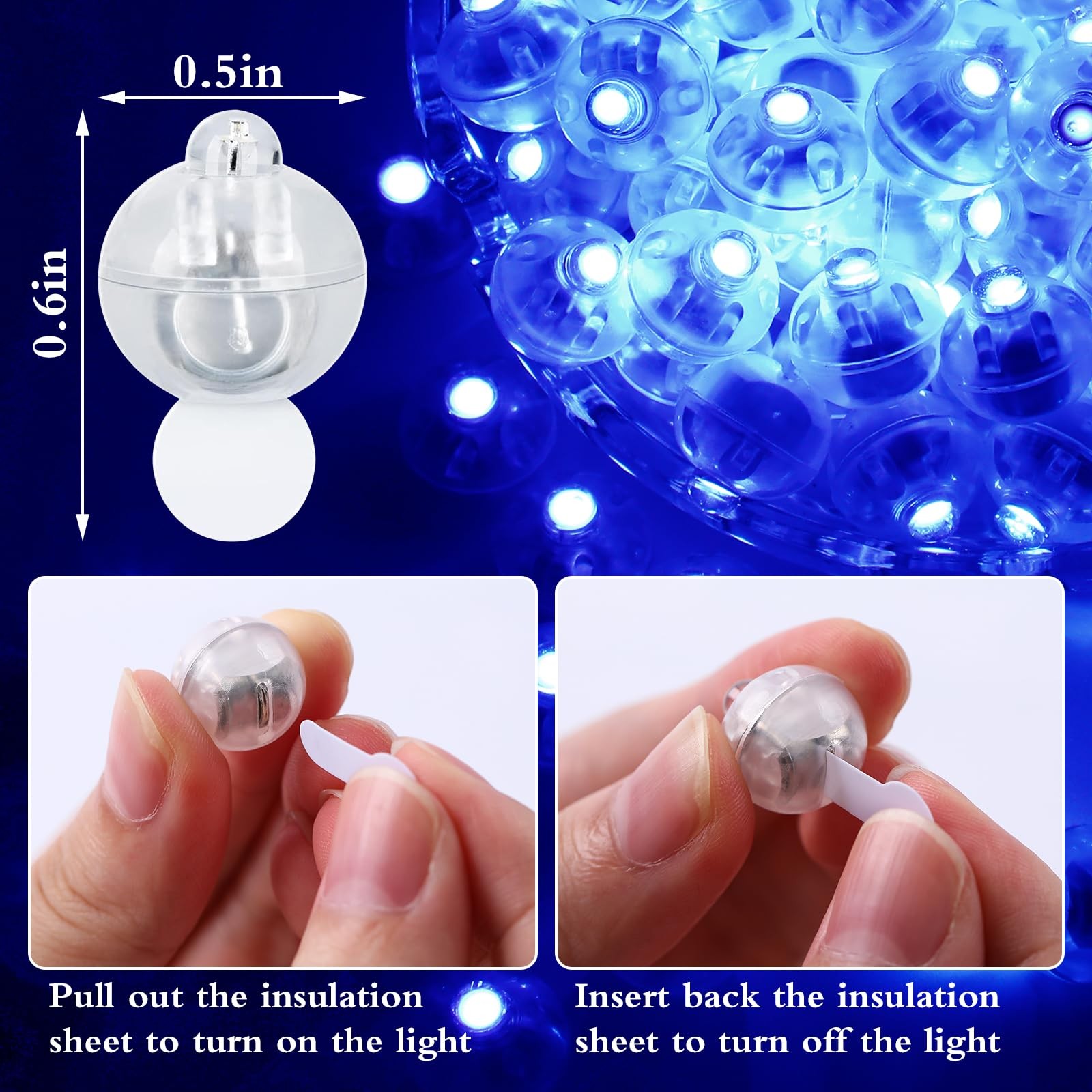 100pcs Balloon Lights,Round LED Ball Lamp for Latex Balloon Paper Lantern Par... gallery
