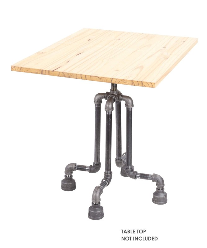 End Table Leg Set, Rustic Industrial Side Table Base Kit, Dark Grey Black Rou... gallery