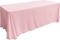 Polyester Poplin Washable Rectangular Tablecloth Stain & Wrinkle Resistant Table