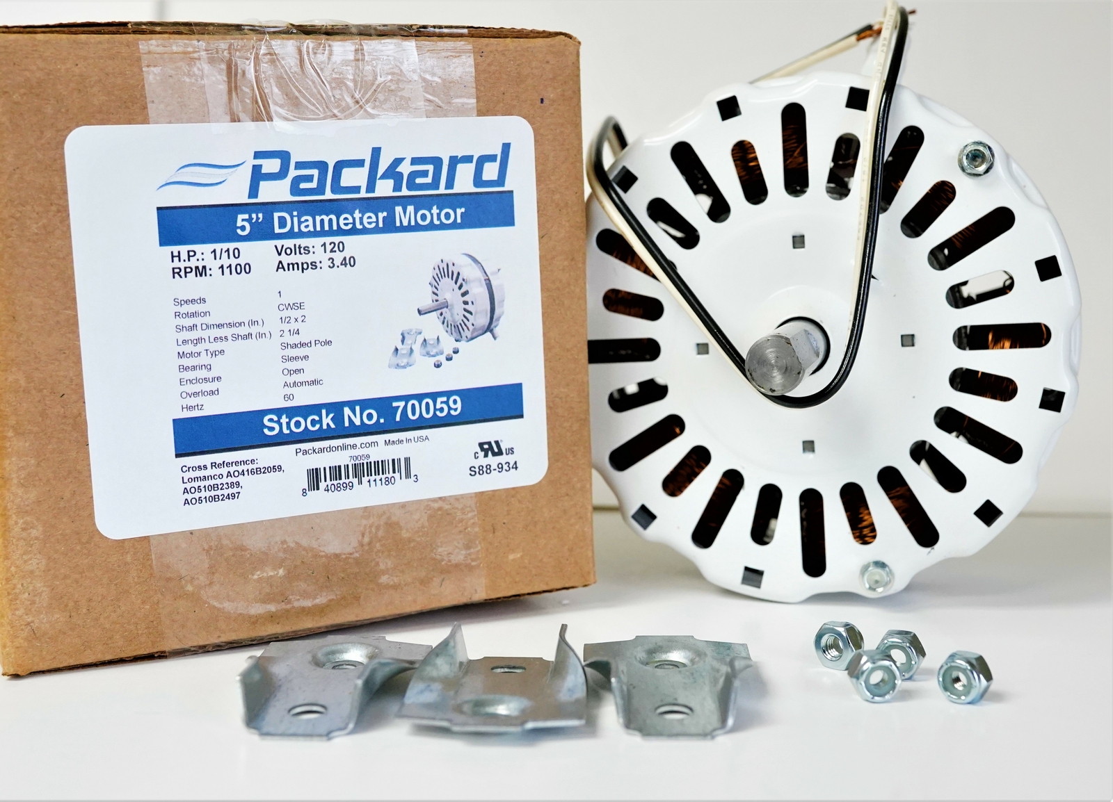 70059 Motor Attic Fan Ventilator 5" Diameter Wing Mount gallery