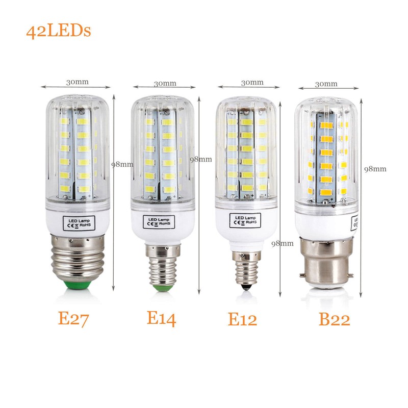 E27 E14 E12 B22 LED Corn Bulb 5730 SMD Light Corn Lamp Incandescent 20W - 160W gallery