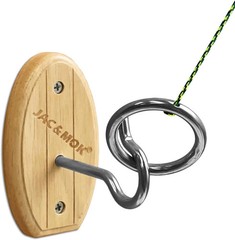 Hook and Ring Toss Game Swing Game DIY Kit -Stainless Steel Ring, Polyester Rope