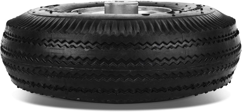4.10/3.50-4 Polyurethane Solid Wheel Non-Rubber Tires for Garden Wagon Cart 2pcs gallery
