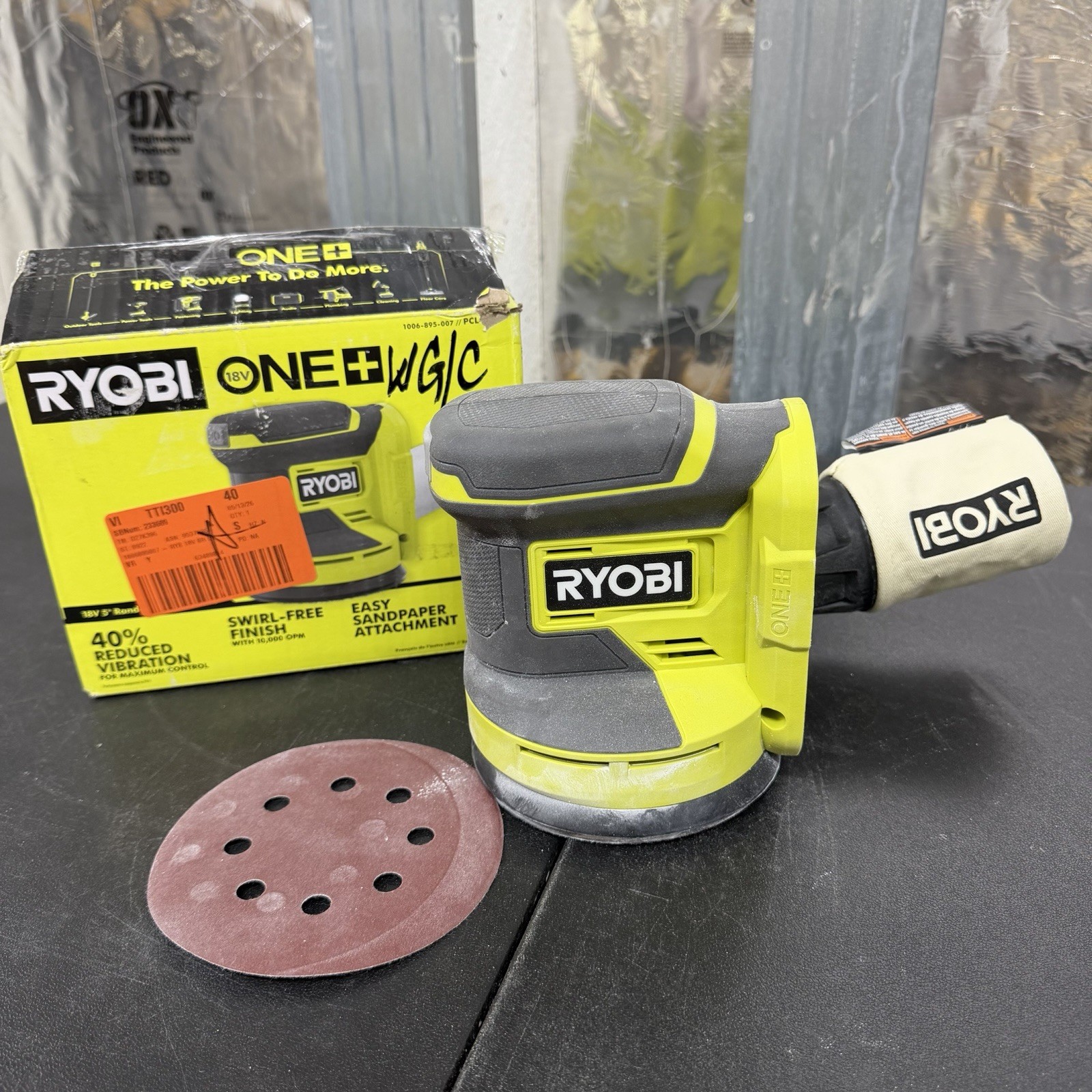 Ryobi PCL406B 18V Cordless 5" Random Orbit Sander (Tool Only) gallery