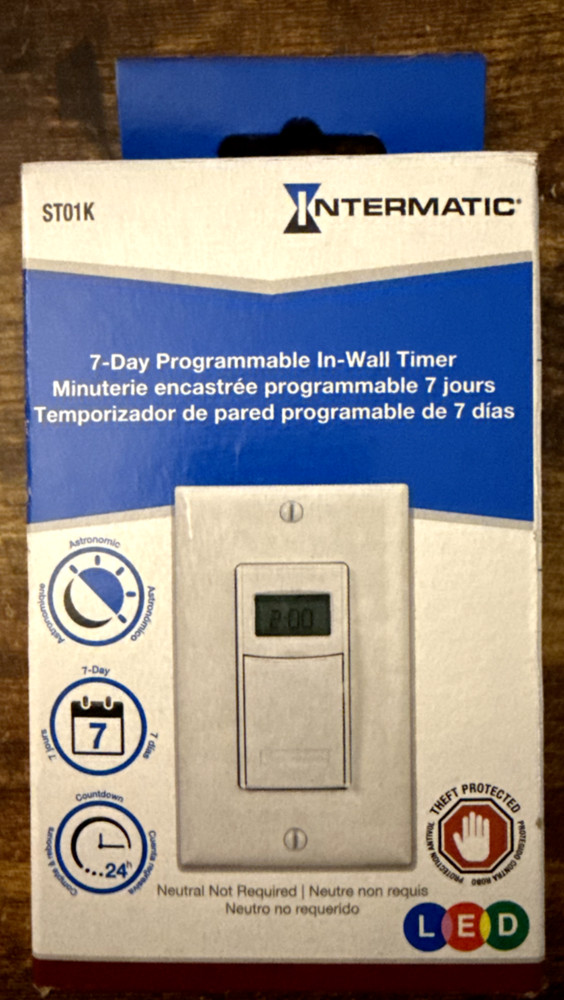 ST01K 7-Day Programable In-Wall Timer