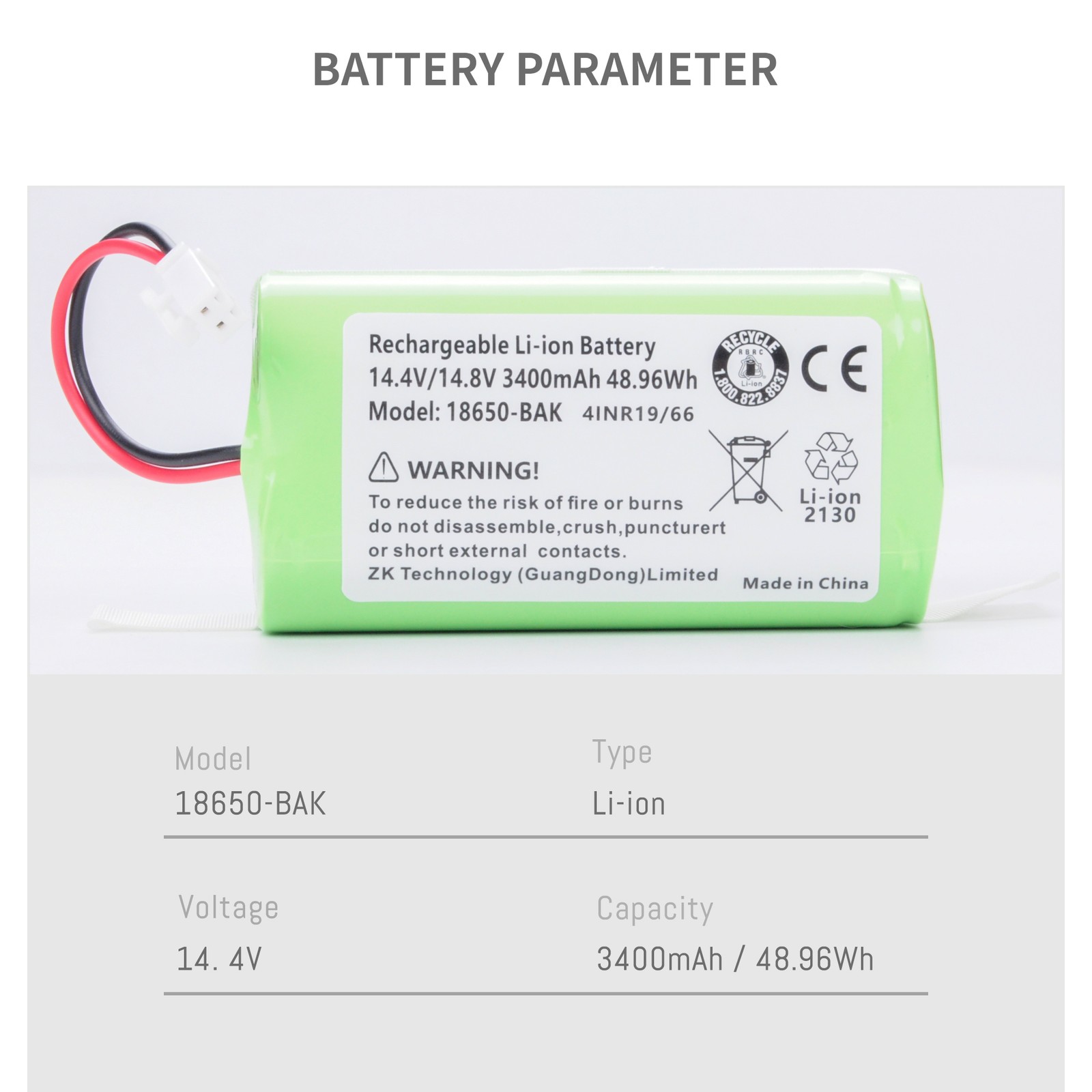 New RVBAT850 Battery For Shark IQ Robot UR100S UR1005ARUS UR1100S1US UR1105ARUS gallery