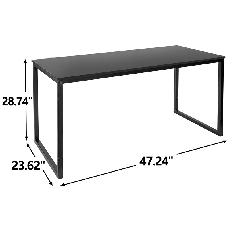47" Home Office Computer Desk Writing Modern Simple Study Espresso Style Desk gallery